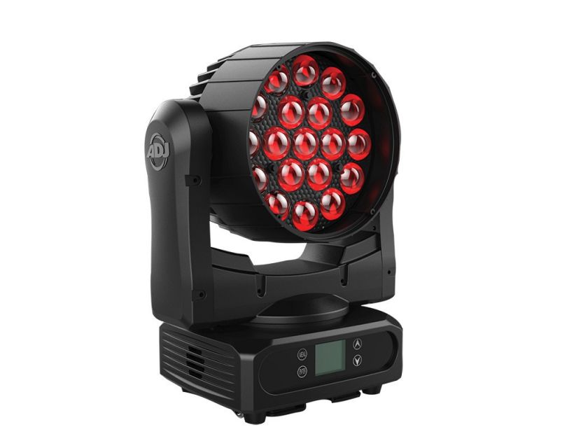 Adj vizi wash z19 cabeza móvil tipo wash con 19 leds osram de 20w rgbw de 380w